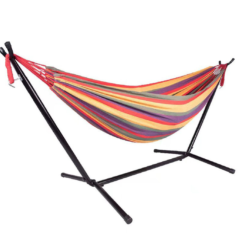 Colorful Cotton Canvas Durable Hammock Frame Hammock Chair Stand Garden Hammock