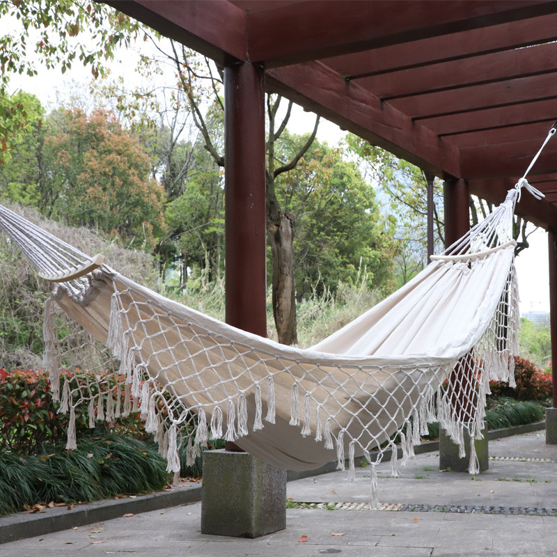 Customized Macrame Folding Swing Outdoor & indoor Handmade Macrame Hammock Chair Swing Camping Hammocks