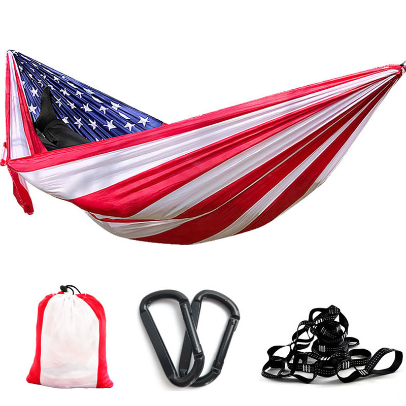 Custom Double & Single Travel Camping Lightweight Portable Garden Hammock Hanging Nylon Hammocks