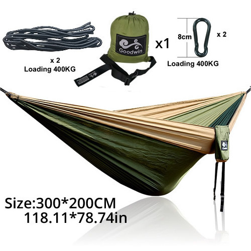 Outdoor Camping Hammock Lightweight 210T Parachute Nylon Hammocks Outdoor Camping Hammock