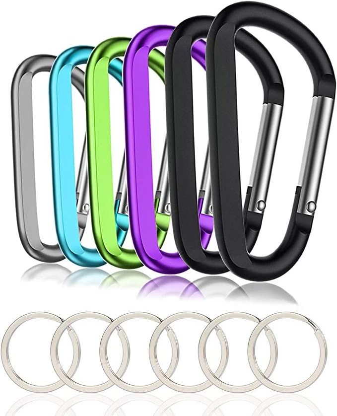 6PCS Carabiner Caribeaner Clip,3