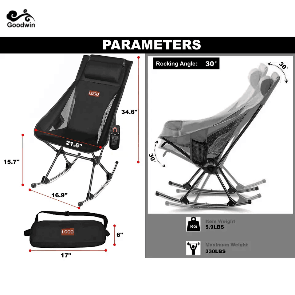 Feistel Factory Outdoor Camping Folding Portable Remote Chairs Picnic Rocking Chairs for Outdoor Fishing Picnic BBQ