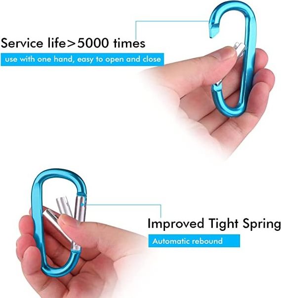 6PCS Carabiner Caribeaner Clip,3