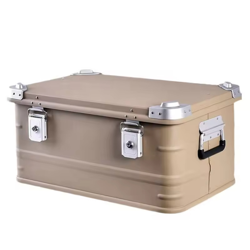 Feistel Large Capacity Camping Travel Sundries Storage Box Stackable Aluminum Storage Case Box