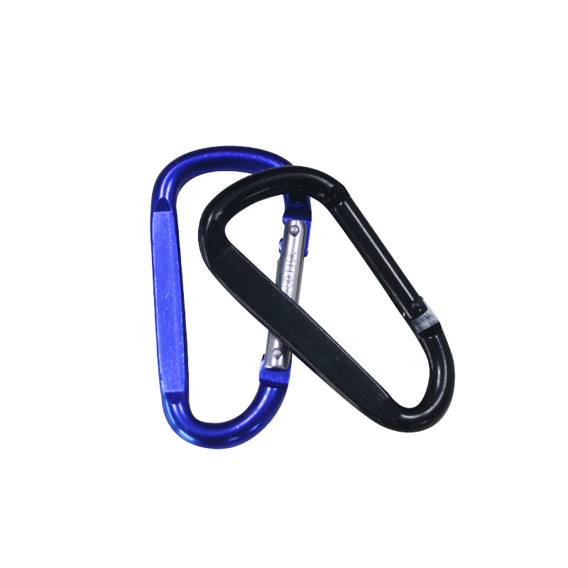 D Shape Aluminum Alloy Rubber Coated Carabiner