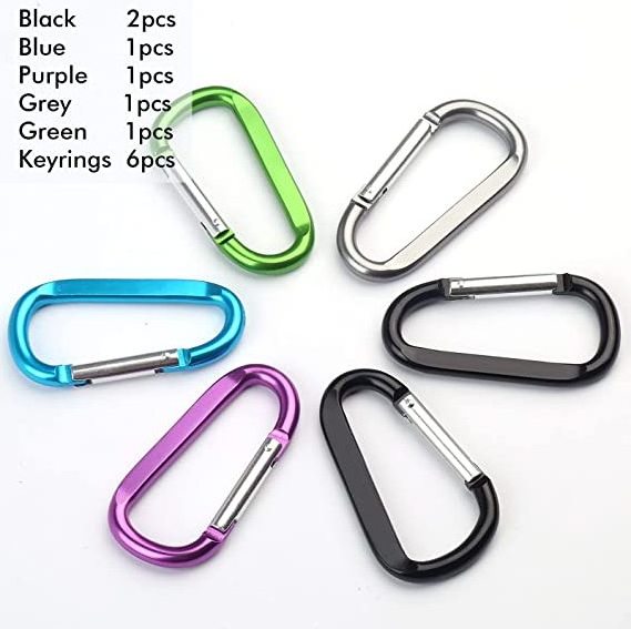 6PCS Carabiner Caribeaner Clip,3