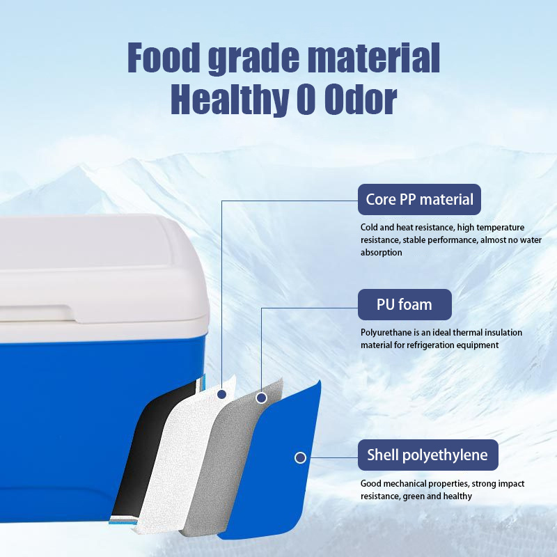 9qt Insulated Portable Cooler for camping Picnic fishing Ice Retention Hard Cooler insulated box  with Heavy Duty Handle