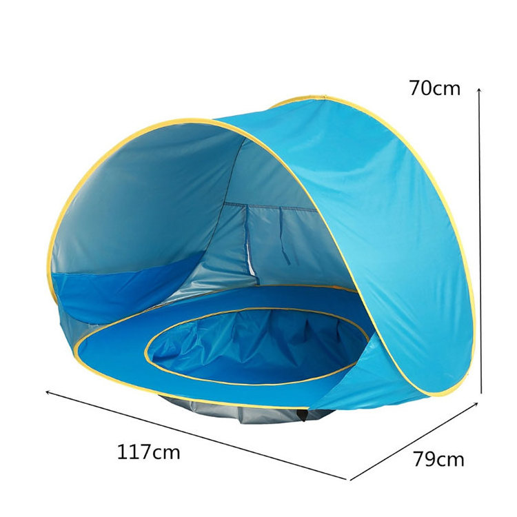 Feistel Children Waterproof Pop Up Sun Uv-protecting Sunshelter Baby Beach Tent With Pool