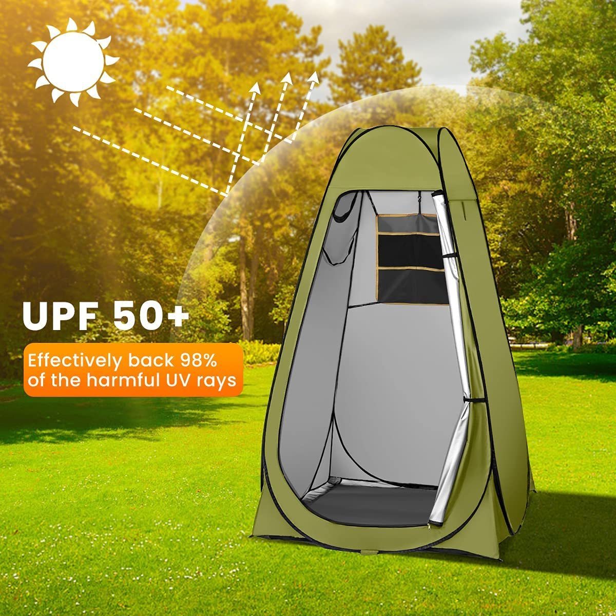 Pop Up Privacy inflatable Shower Tent Portable Outdoor Sun Shelter Camp Toilet Changing Dressing Room