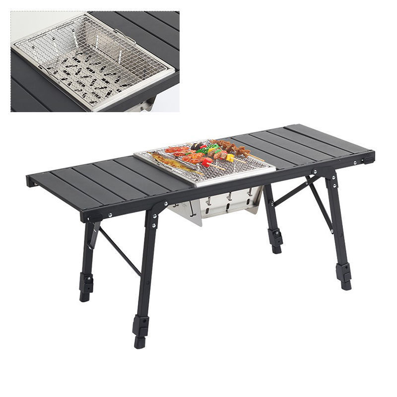 New Design Wholesale Outdoor Portable Height Adjustable Lightweight Aluminum IGT Table Pliante Camping