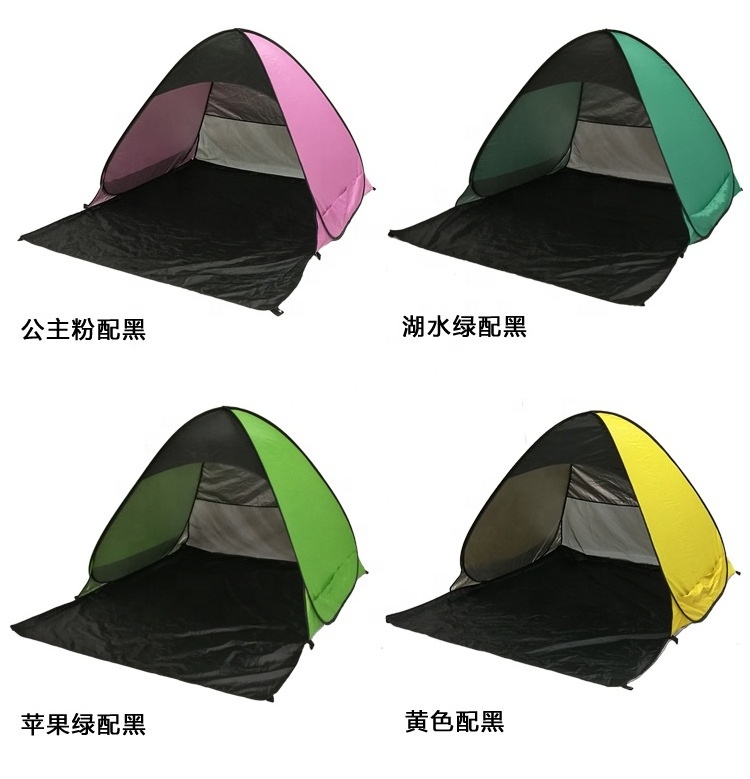 Portable Lightweight Beach Tent ,Automatic Pop Up Sun Shelter Umbrella,Outdoor Cabana Beach Shade with UPF 50+ Sun Protection