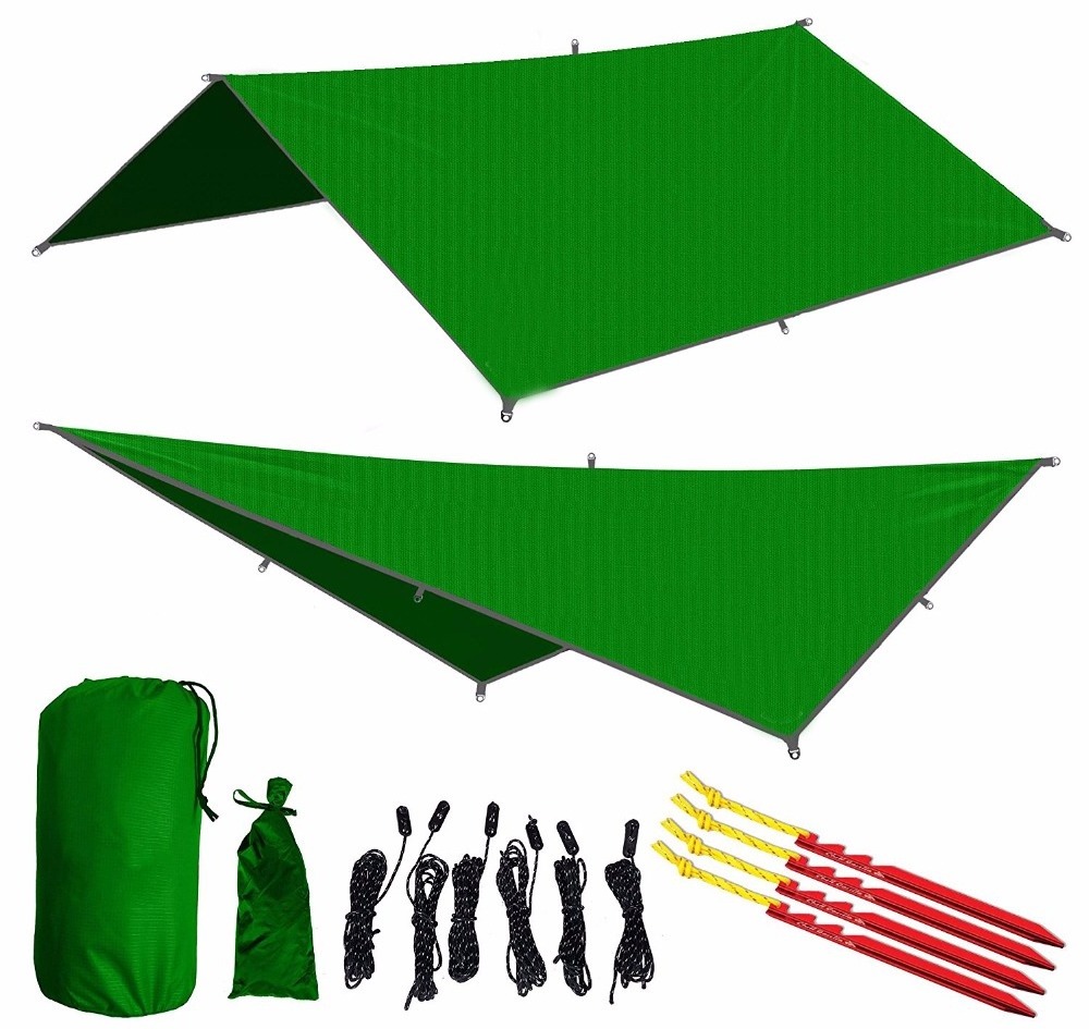 Easy Set Up Portable Hammock Tarp Shelter Made of Quality Lightweight Waterproof Tent Polyester