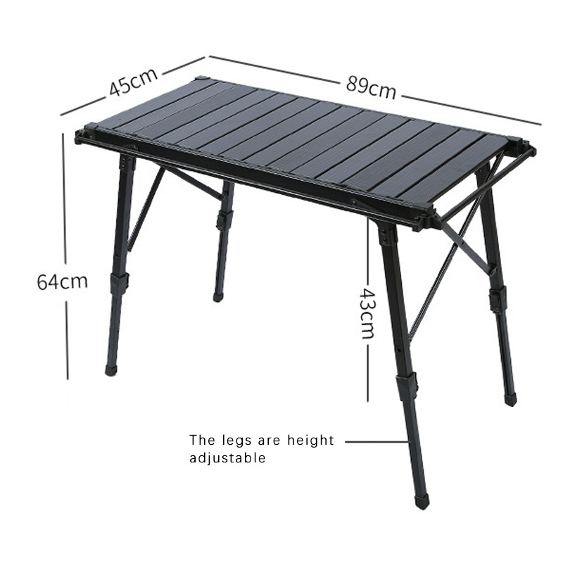 New Design Wholesale Outdoor Portable Height Adjustable Lightweight Aluminum IGT Table Pliante Camping