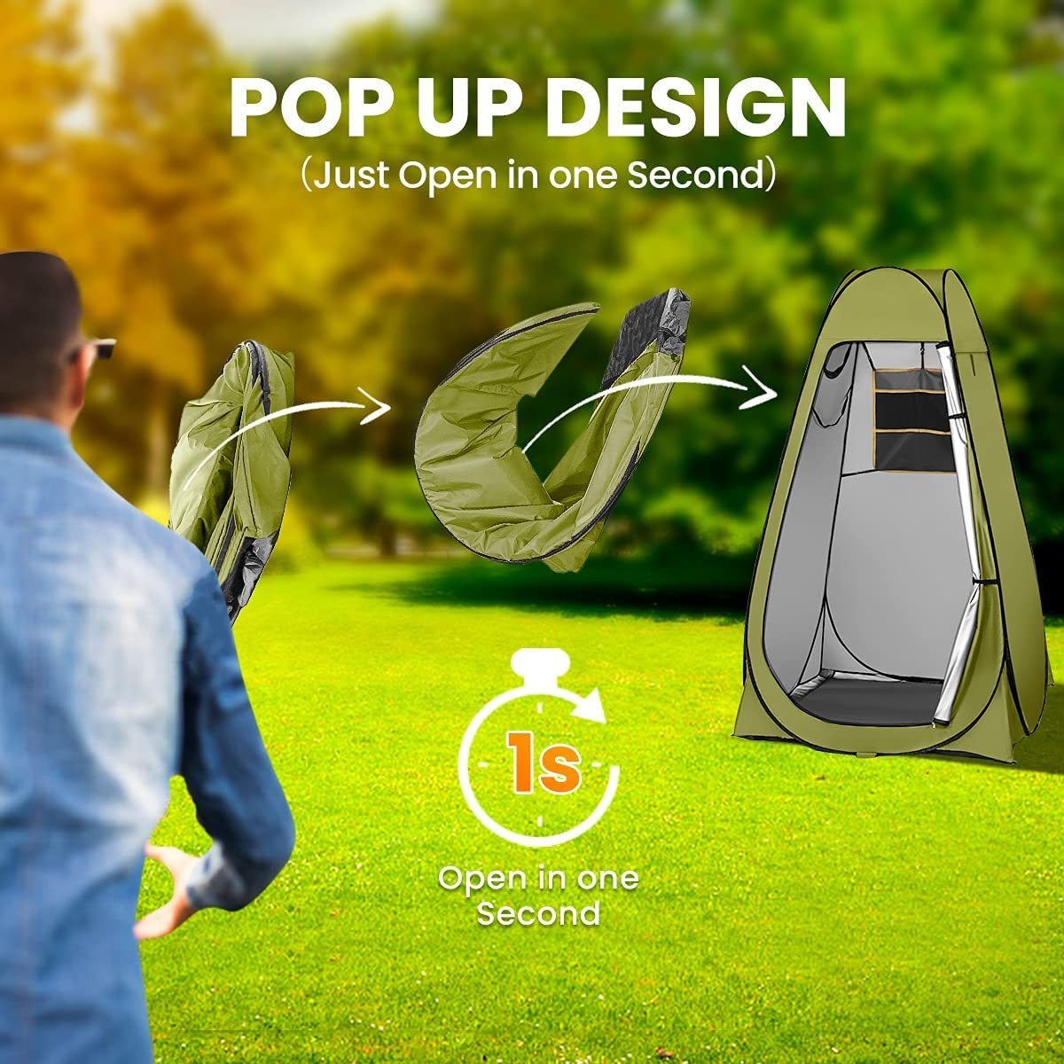 Pop Up Privacy inflatable Shower Tent Portable Outdoor Sun Shelter Camp Toilet Changing Dressing Room