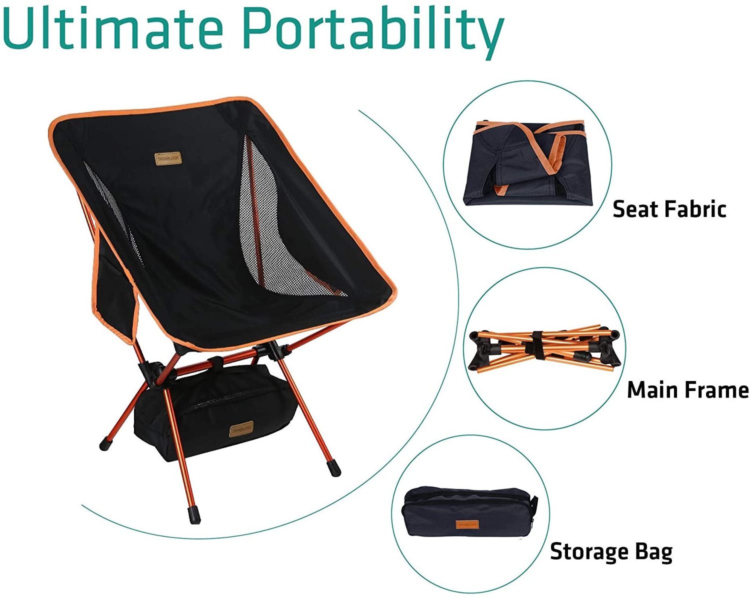 Camping Chair Folding Lightweight Portable Outdoor Metal Camping Chair