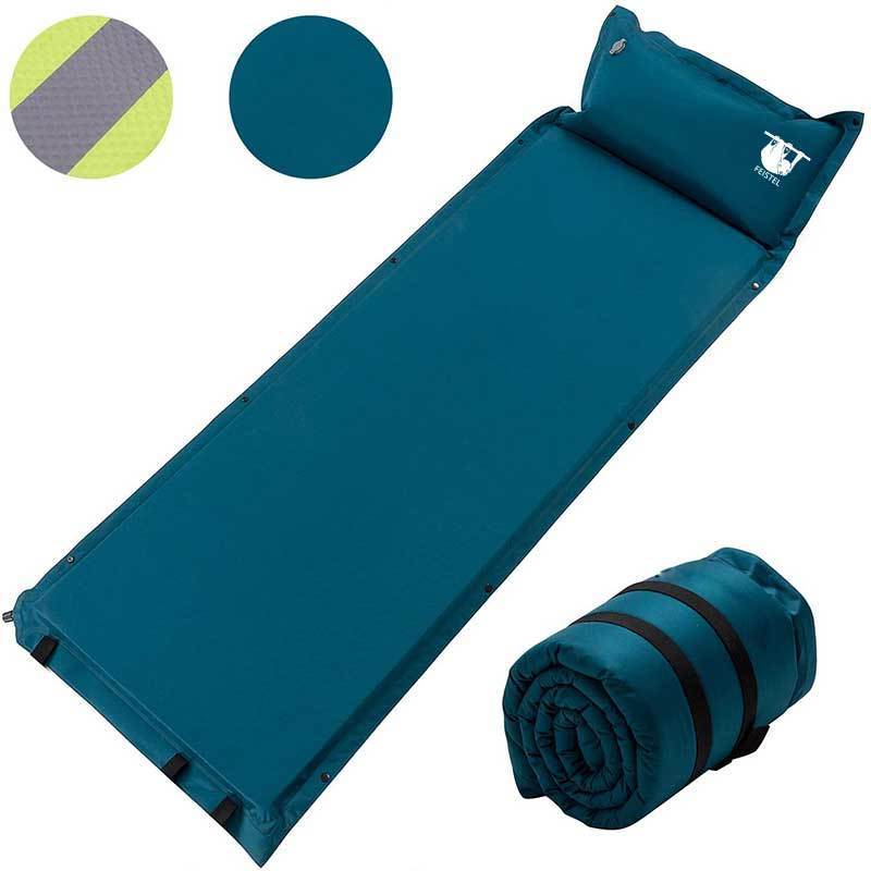 Foam Sleeping Mat Camping Sleeping Pad for Backpacking Self Inflating Sleeping Pad with Built-in Pump Lightweight Waterproof