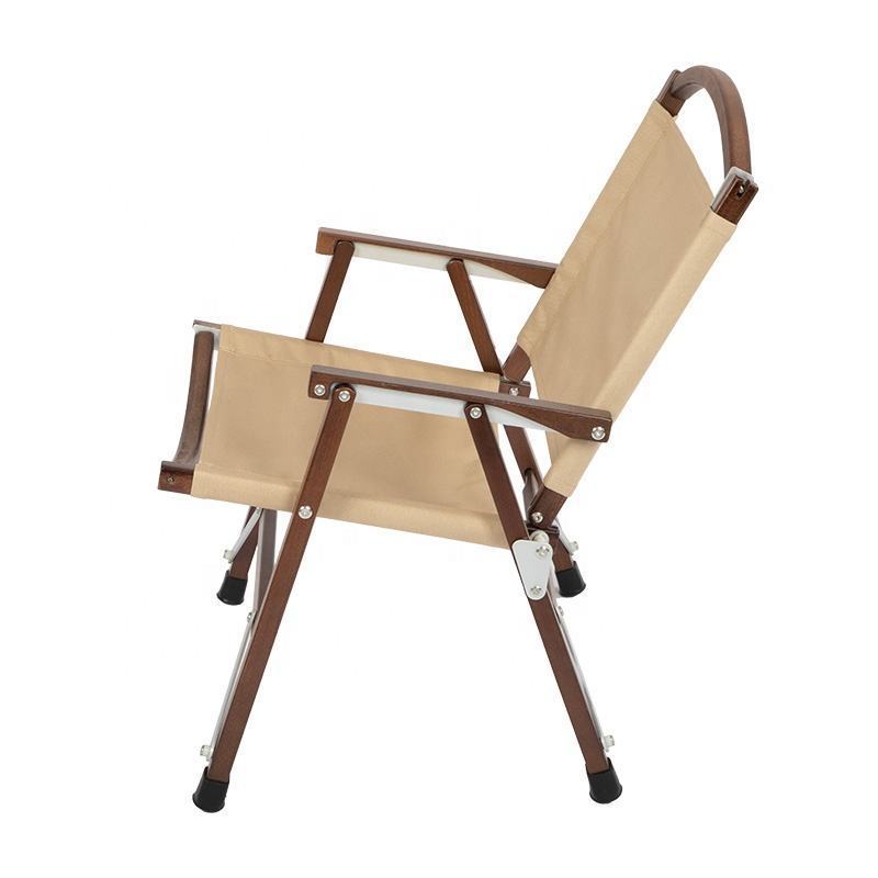 High Quality Solid Wood Kermit chair Outdoor Furniture Beech Foldable Chair Wooden Beach Chair For Camping