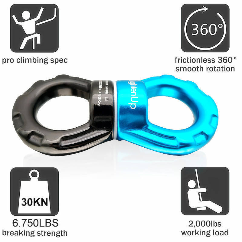 Hot selling  Aluminum carabiner 30KN Auto Mountain Climbing Swivel Clip Snap hook Safety Hook Clip Hook