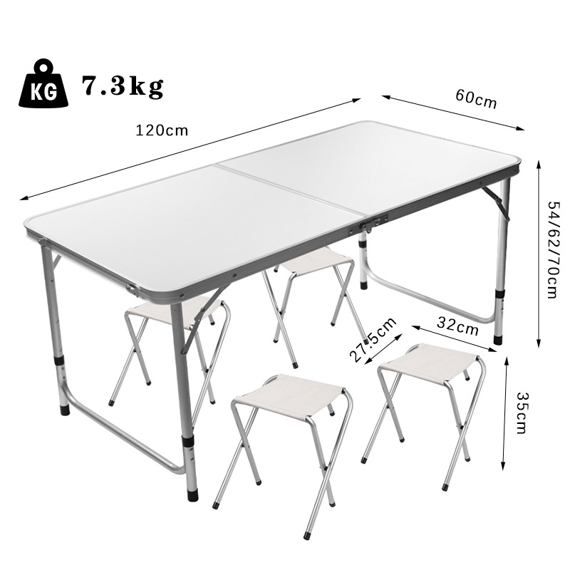 Feistel Aluminum Alloy Beach Outdoor Fold Table Chairs Foldable Picnic Camping Folding Table