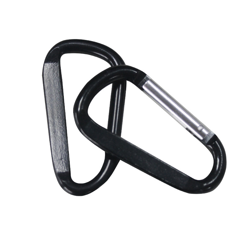 D Shape Aluminum Alloy Rubber Coated Carabiner