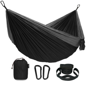 Camping Essentials Single or Double with Tree Straps Nylon Parachute Portable Hammock Outdoor Camping Hammock