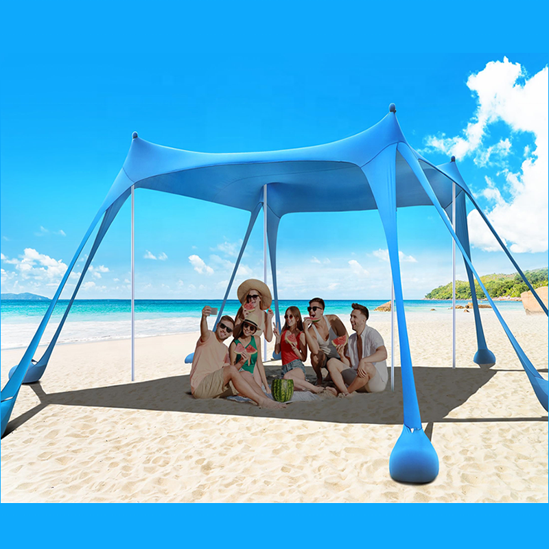 Wholesale Beach Tent with Sand Anchor, Portable Canopy Sunshade - 7' x 7' - Patented Reinforced Corners