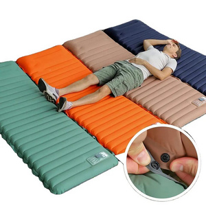 Feistel outdoor Camping TPU air mattress with comfortable sponge pillow inflatable tent pad for camping sleeping pad