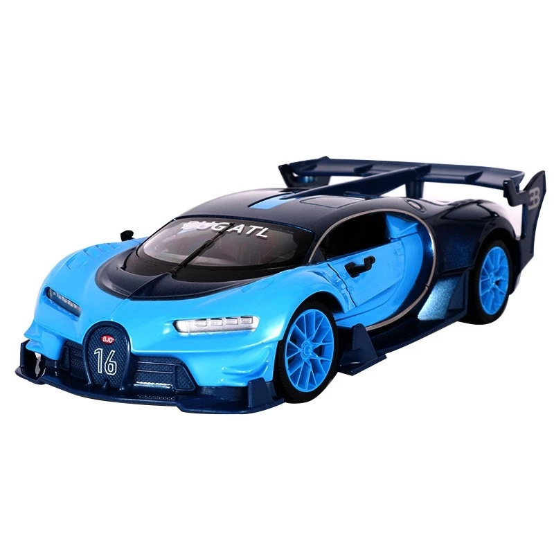 1:24 Lambor chiron GT die cast car model toy for kids 20cm pull back alloy simulatoin roadster car With Sound/Light