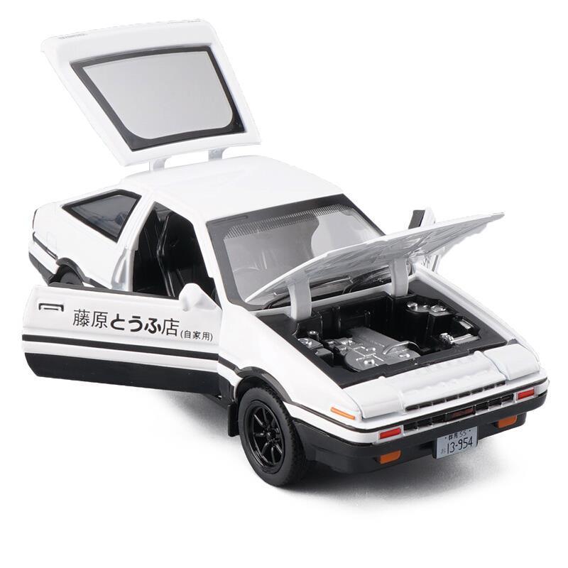 1:32 Toyota AE86 sedan die cast car model simulation toy for kids 15cm pull back alloy car With Sound/Light Simulation metal car