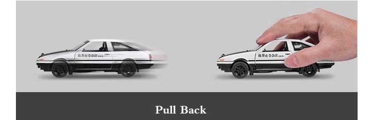 1:32 Toyota AE86 sedan die cast car model simulation toy for kids 15cm pull back alloy car With Sound/Light Simulation metal car