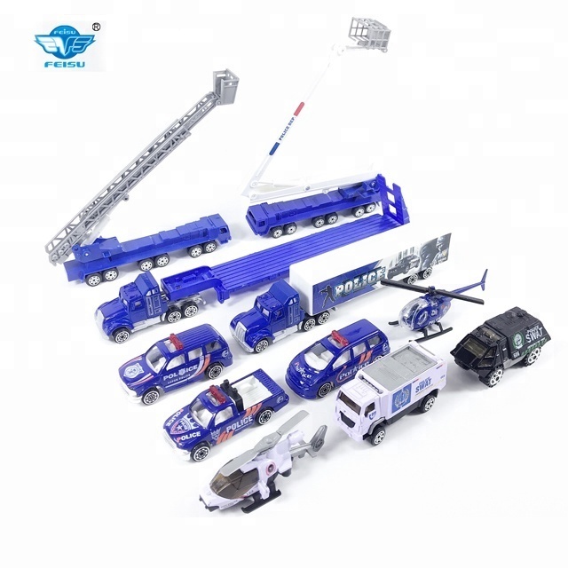 Hot sale 1 87 police  action mini diecast car toy as gift educational toy