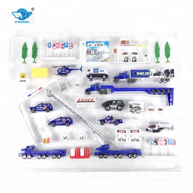 Hot sale 1 87 police  action mini diecast car toy as gift educational toy