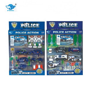 Hot selling FEISU diecast police car toy on car