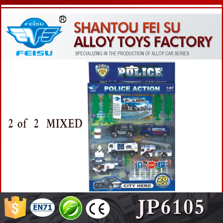 Hot selling FEISU diecast police car toy on car