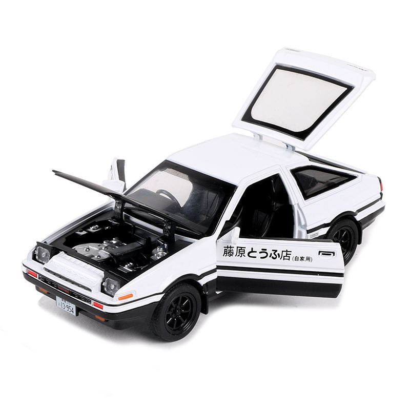 1:32 Toyota AE86 sedan die cast car model simulation toy for kids 15cm pull back alloy car With Sound/Light Simulation metal car