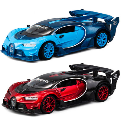 1:24 Lambor chiron GT die cast car model toy for kids 20cm pull back alloy simulatoin roadster car With Sound/Light