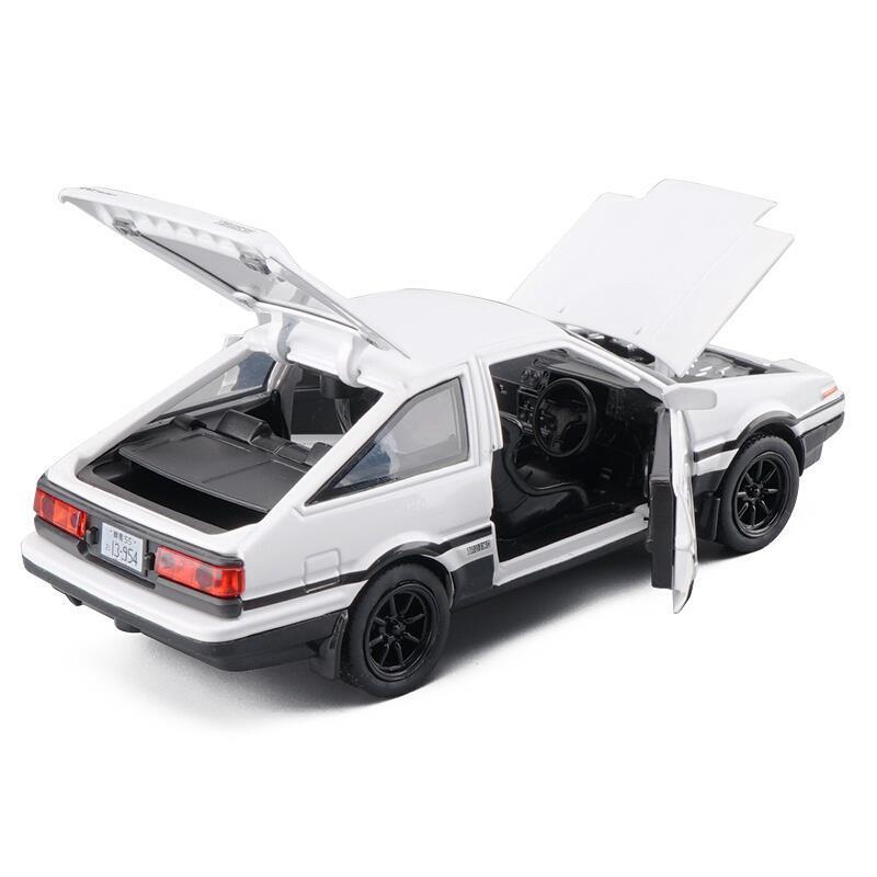 1:32 Toyota AE86 sedan die cast car model simulation toy for kids 15cm pull back alloy car With Sound/Light Simulation metal car