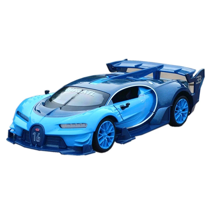 1:24 Lambor chiron GT die cast car model toy for kids 20cm pull back alloy simulatoin roadster car With Sound/Light