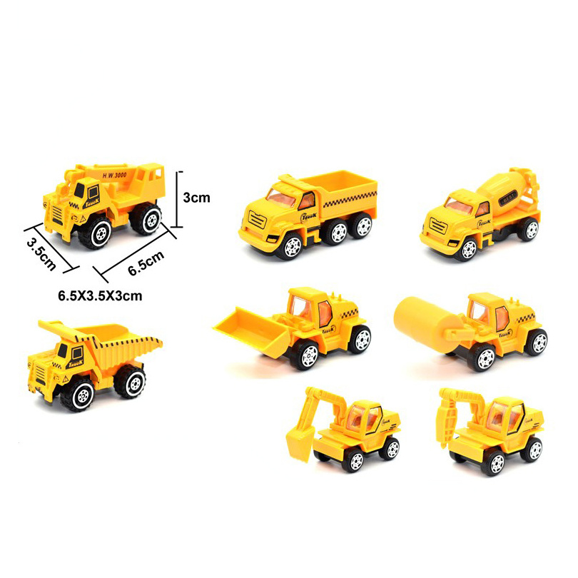 2021 hot sale diecast construction truck free-wheel mini car toys