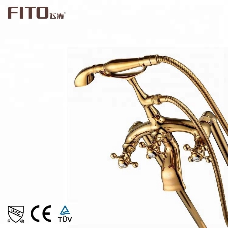 New Bathroom Freestanding Clawfoot Tub Faucet With Telephone Shower Head