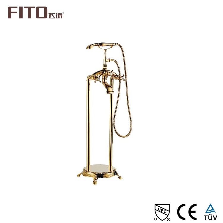 New Bathroom Freestanding Clawfoot Tub Faucet With Telephone Shower Head