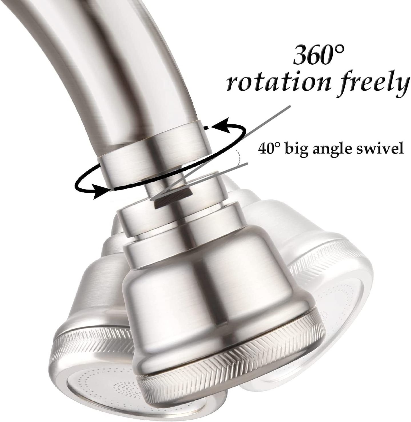 360 Rotatable  Brass Faucet Sprayer Head Replacement 3 Modes for Kitchen Faucet Head