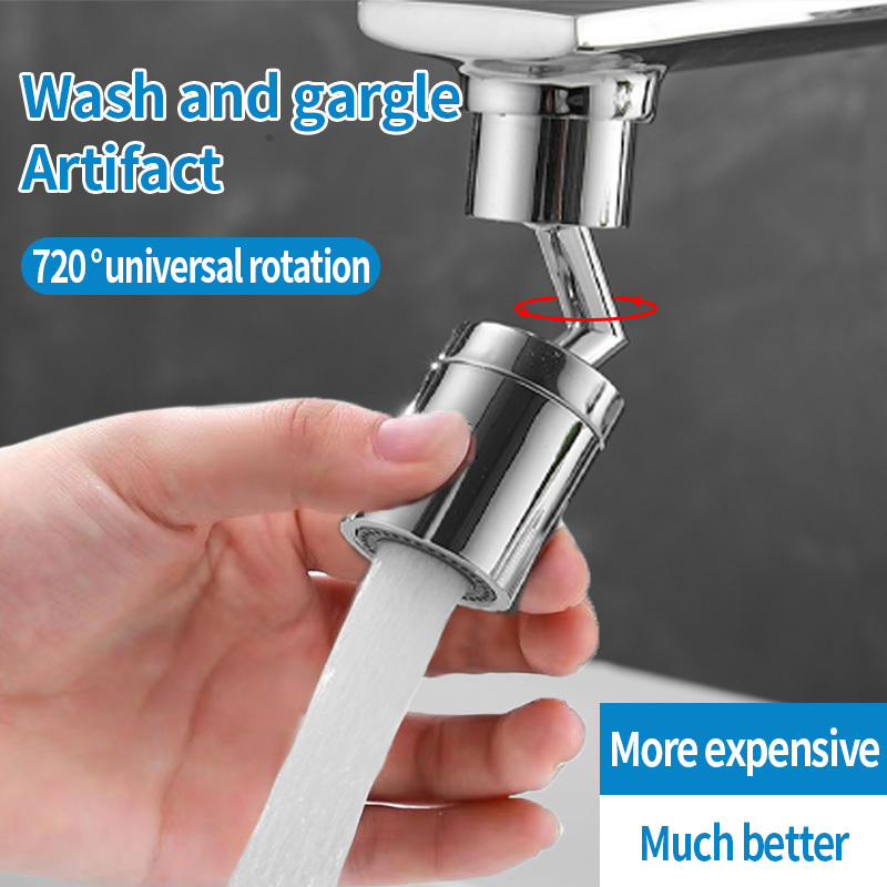 Bathroom Adjustable 2 Modes  360 Degree Water Spray Kitchen Tap Faucet Shower Head