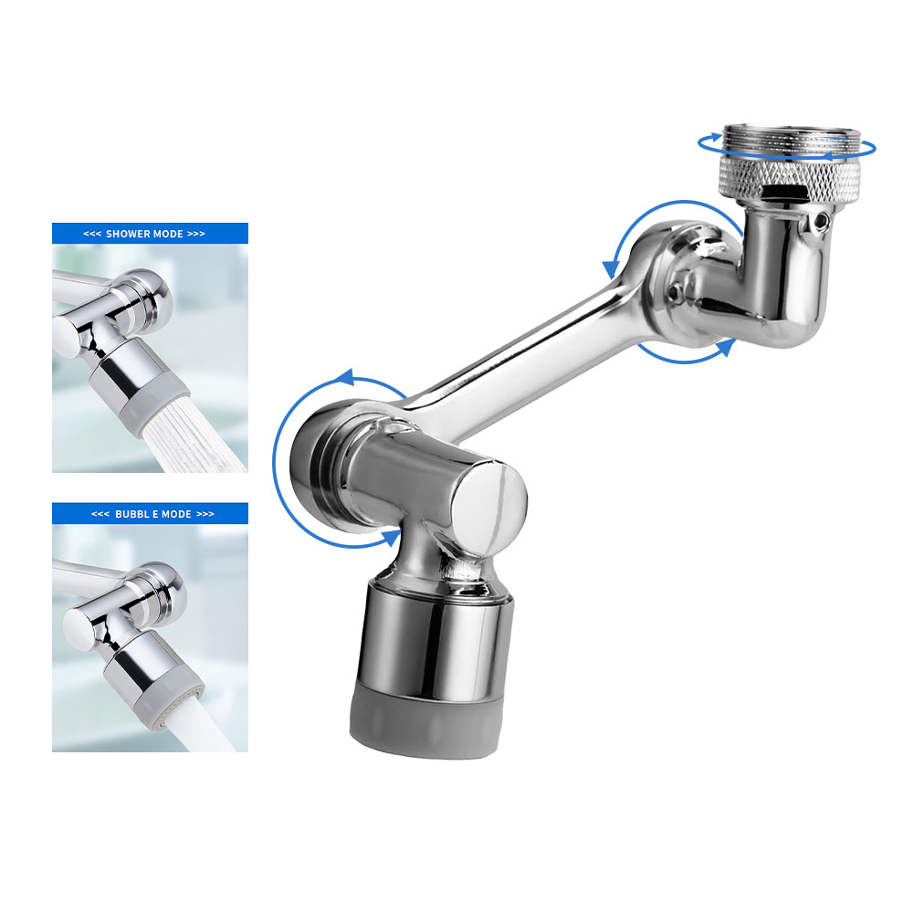 Wholesale 1080 Degree Robotic Arm Universal Rotating Convenient Splash-proof Faucet Extender