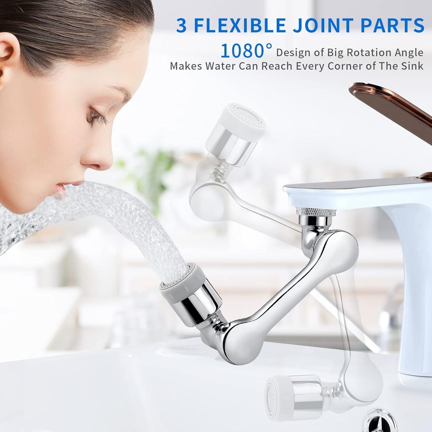 Wholesale 1080 Degree Robotic Arm Universal Rotating Convenient Splash-proof Faucet Extender