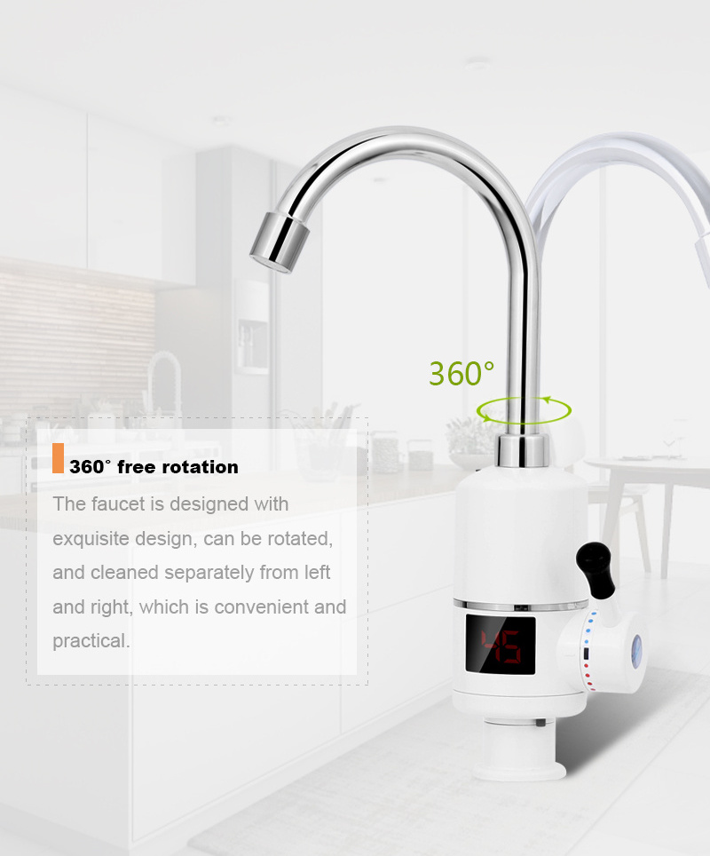 HOT SELLING Instant Hot Water Heater Fast Heating Tap Electric Water Kitchen Faucets with LED Digital Display