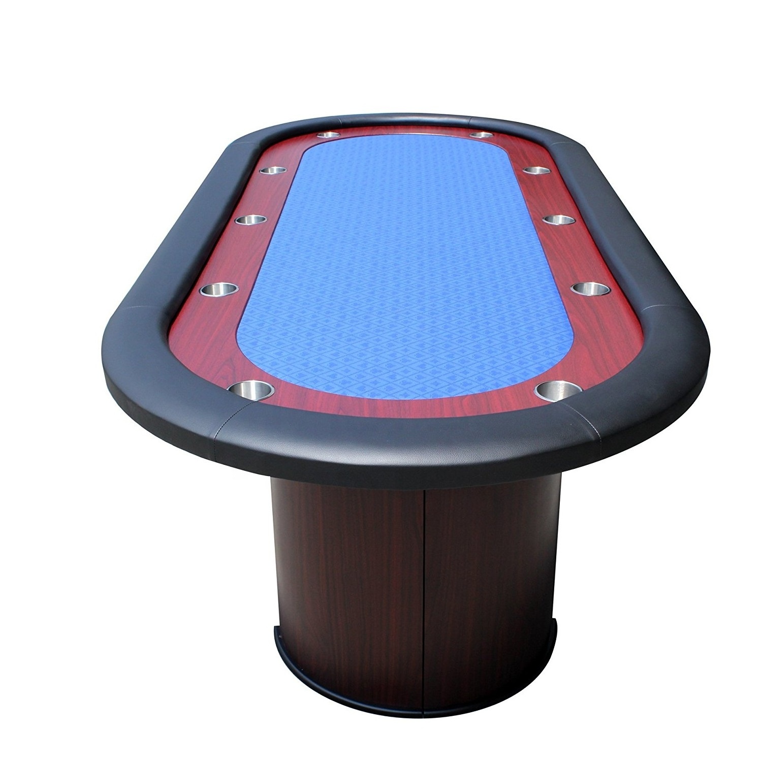 Oval 6ft 7ft 8ft wooden casino club Texas Hold 'em poker table 10 players poker tables