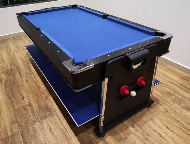 4 in 1 multi games 7ft rotating billiard pool air hockey table with dining top table tennis top