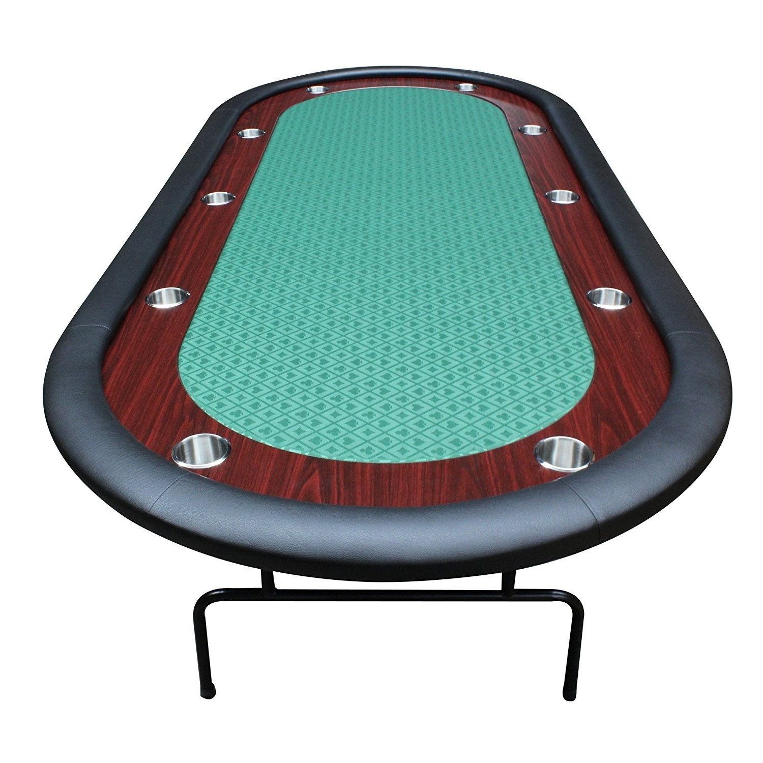 High quality oval Texas Hold'em poker table 10 players folding leg casino gambling poker tables