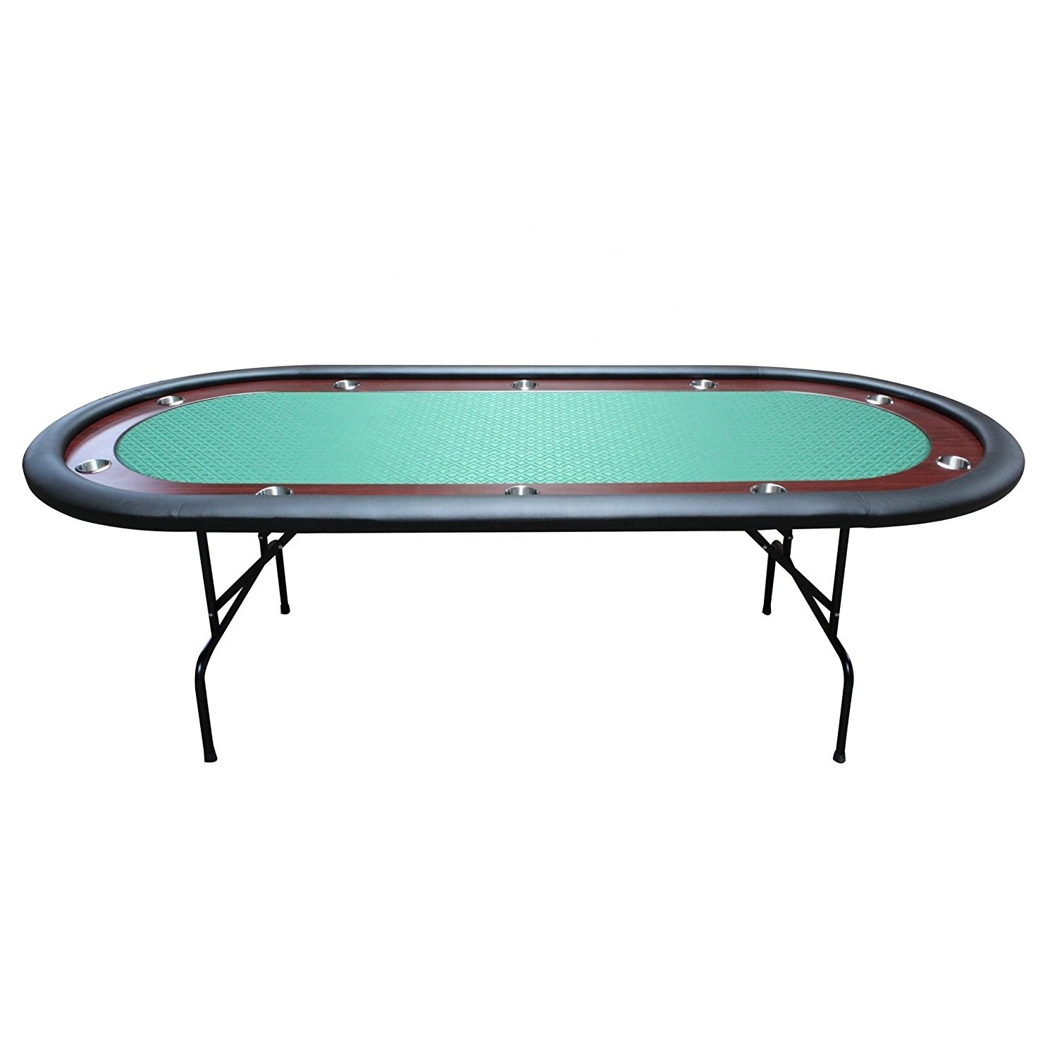 High quality oval Texas Hold'em poker table 10 players folding leg casino gambling poker tables